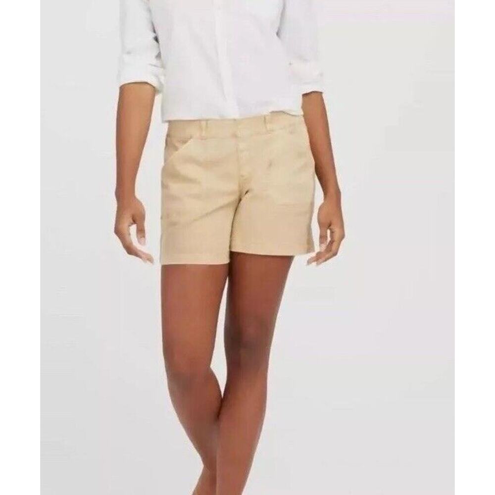 Spanx 20318R 5" Stretch Twill Shorts Almond New Size XL